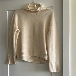 Cashmere Cream Turtleneck Sweater
